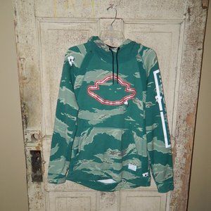 Nike Air Jordan Mens AT9019-010 Green Camo City Flight Pullover Hoodie Sz L